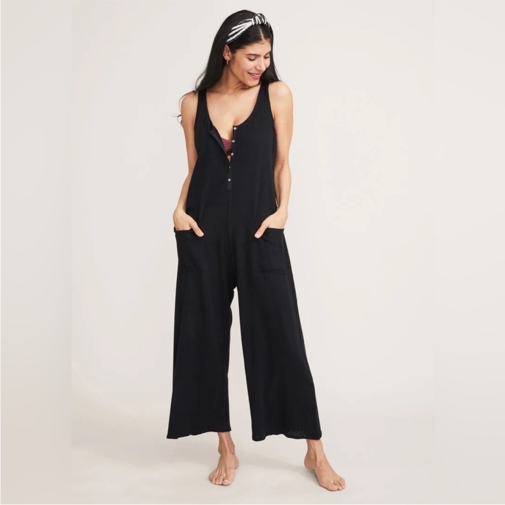 Hatch Black Wide-Leg Sleeveless Jumpsuit